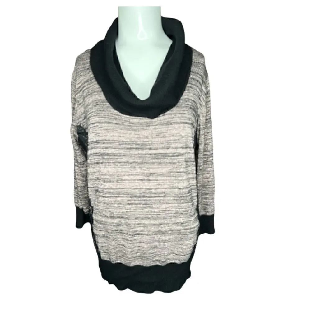 Apt 9 Petite XL ribbed cowl neck 3/4 length sleeve sweater